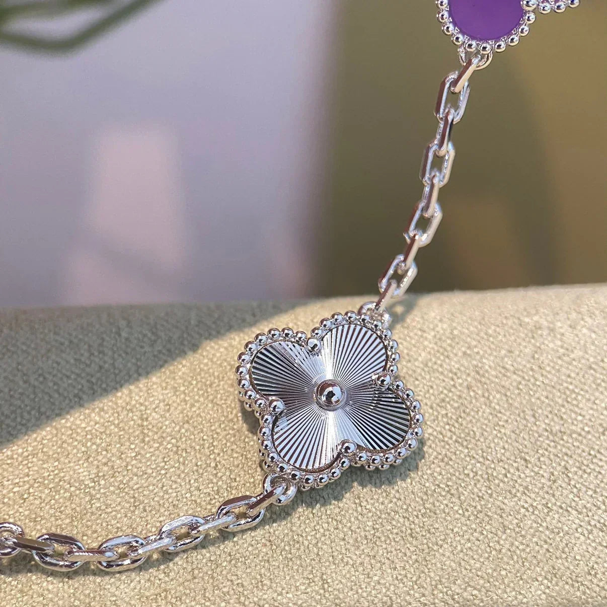 [Marin-Jewelry] CLOVER 5 MOTIF VIOLET BRACELET COLLECTION