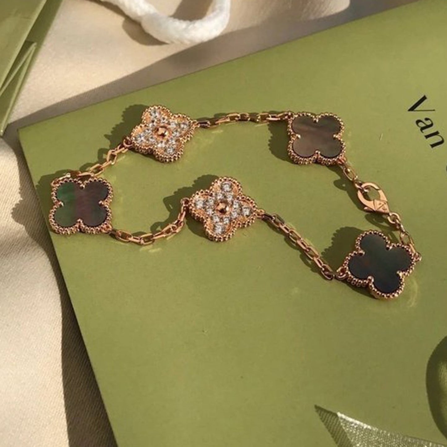 [Marin-Jewelry] CLOVER 5モチーフ グレーMOP ブレスレットコレクション