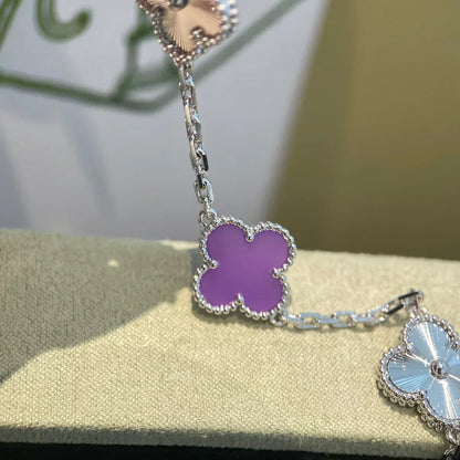 [Marin-Jewelry] CLOVER 5 MOTIF VIOLET BRACELET COLLECTION