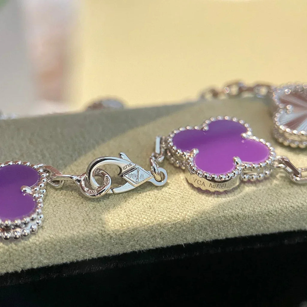 [⭐Shinejoy] CLOVER 5 MOTIF VIOLET BRACELET COLLECTION