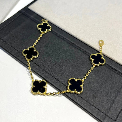 [Marin] CLOVER 5 MOTIF ONYXS BRACELET COLLECTION