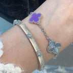[⭐Shinejoy] CLOVER 5 MOTIF VIOLET BRACELET COLLECTION