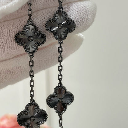 [Marin-Jewelry]CLOVER 5 MOTIF BLACK BRACELET