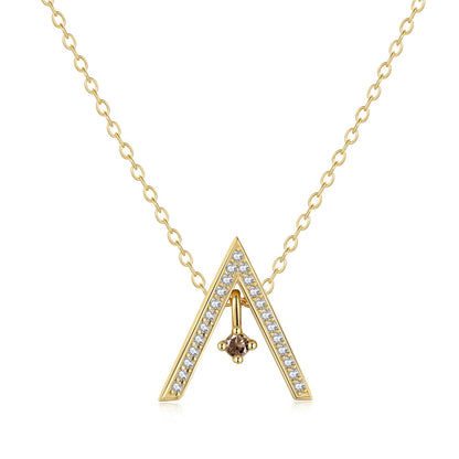 [Marin Jewelry]Sparkling "A" Shape Necklace