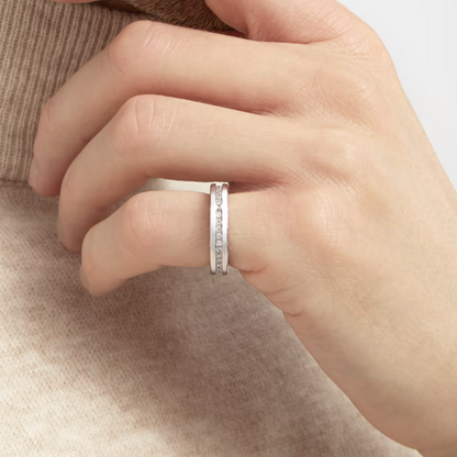 [Marin]ZERO 1 ONE-BAND PAVED DIAMONDS ON THE SPIRAL RING