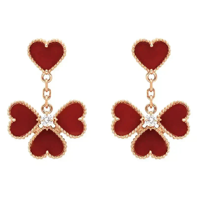 [Marin]SWEET CLOVER CARNELIAN EARRINGS