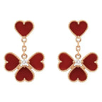 [Marin]SWEET CLOVER CARNELIAN EARRINGS