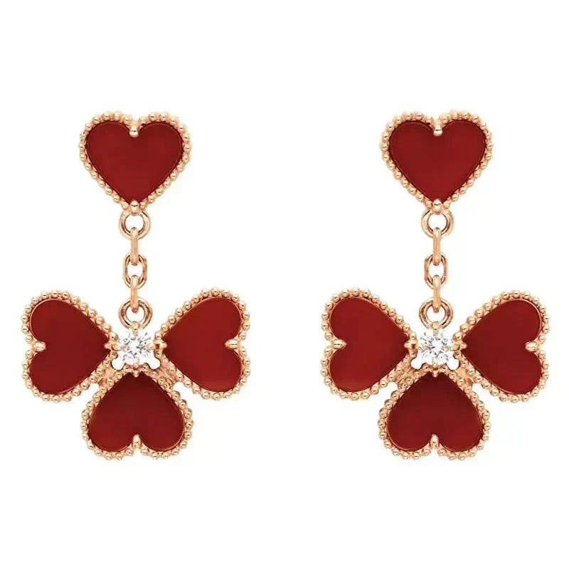 [Marin]SWEET CLOVER CARNELIAN EARRINGS