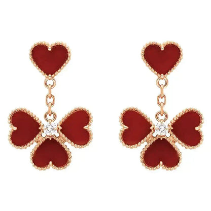 [Marin]SWEET CLOVER CARNELIAN EARRINGS