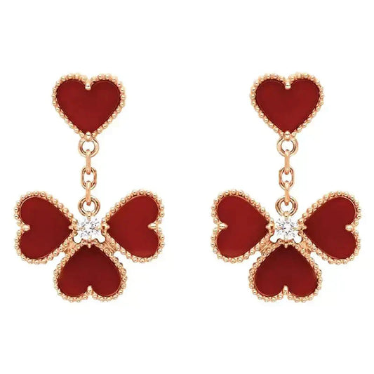 [Marin]SWEET CLOVER CARNELIAN EARRINGS