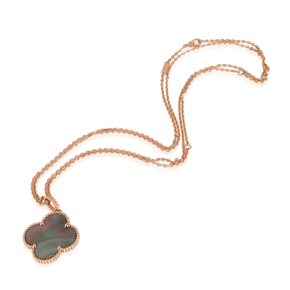 [Marin]CLOVER 25MM GOLD DARK MOP BIG CLOVER NECKLACE