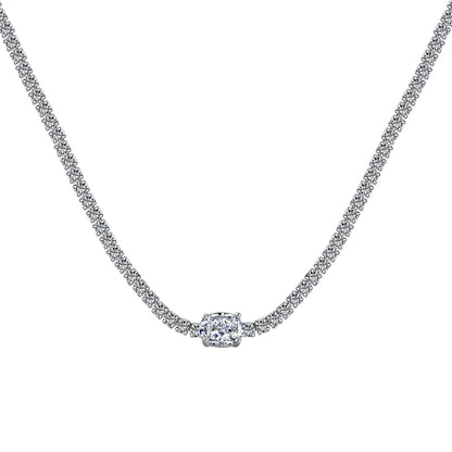[Marin Jewelry]1.0 Carat Shining Oval Cut Necklace