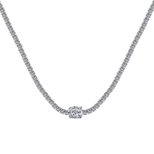 [Marin Jewelry]1.0 Carat Shining Oval Cut Necklace
