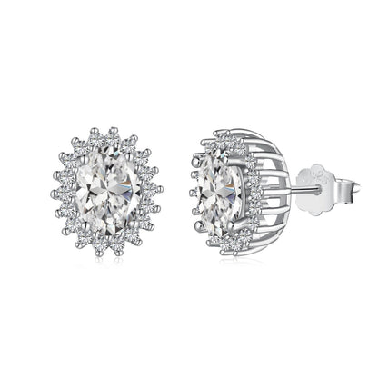 [Marin Jewelry]Delicate Radiant Oval Cut Daily Earrings