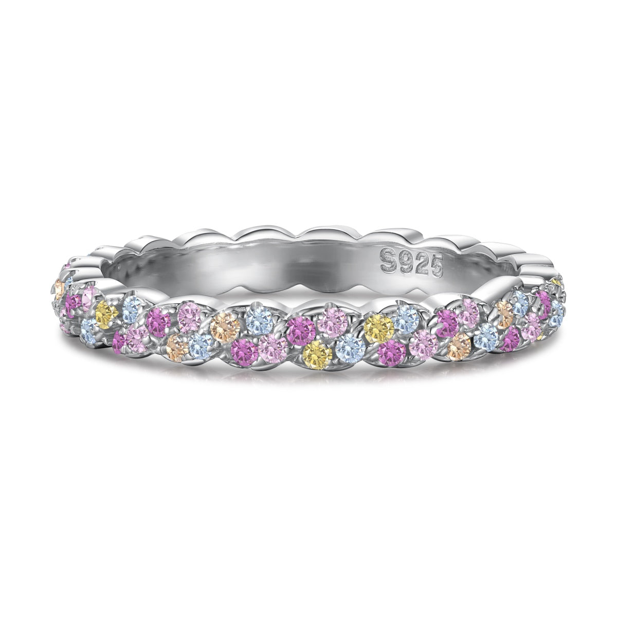 [Marin Jewelry]Dainty Ebullient Round Cut Daily Ring