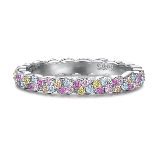 [Marin Jewelry]Dainty Ebullient Round Cut Daily Ring