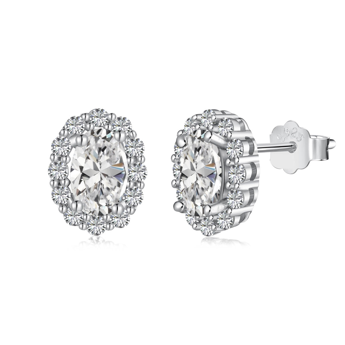 [Marin Jewelry]Delicate Unique Oval Cut Daily Earrings