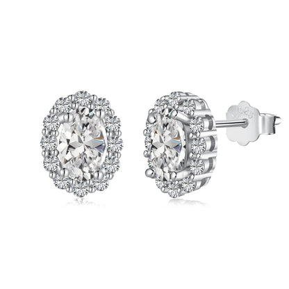 [Marin Jewelry]Delicate Unique Oval Cut Daily Earrings