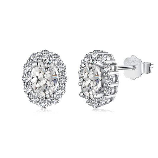 [Marin Jewelry]Delicate Unique Oval Cut Daily Earrings