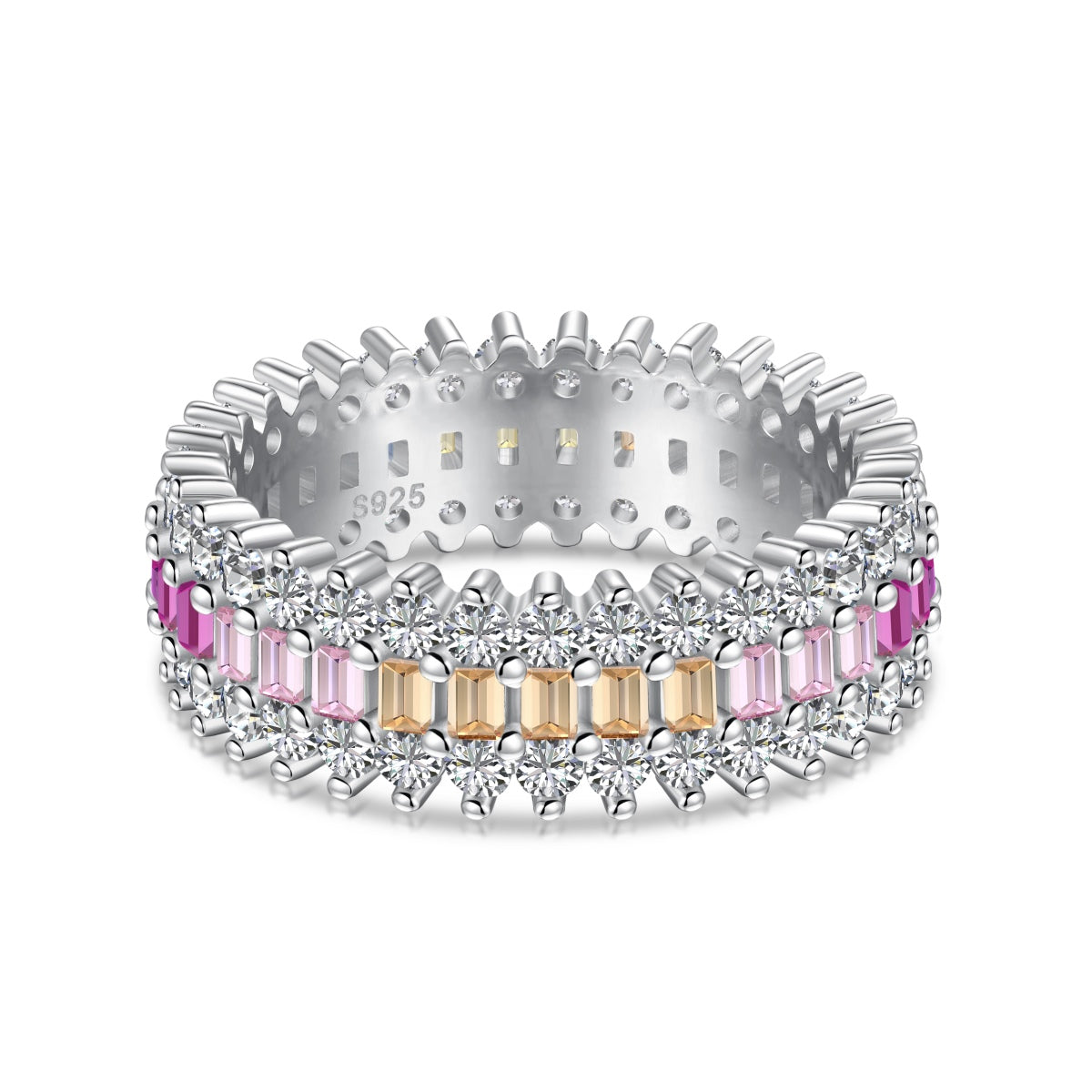 [Marin Jewelry]Ornate Colorful Radiant Cut Daily Ring