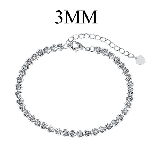 [Marin Jewelry]Ornate  Sparkling Round Cut Daily Bracelet