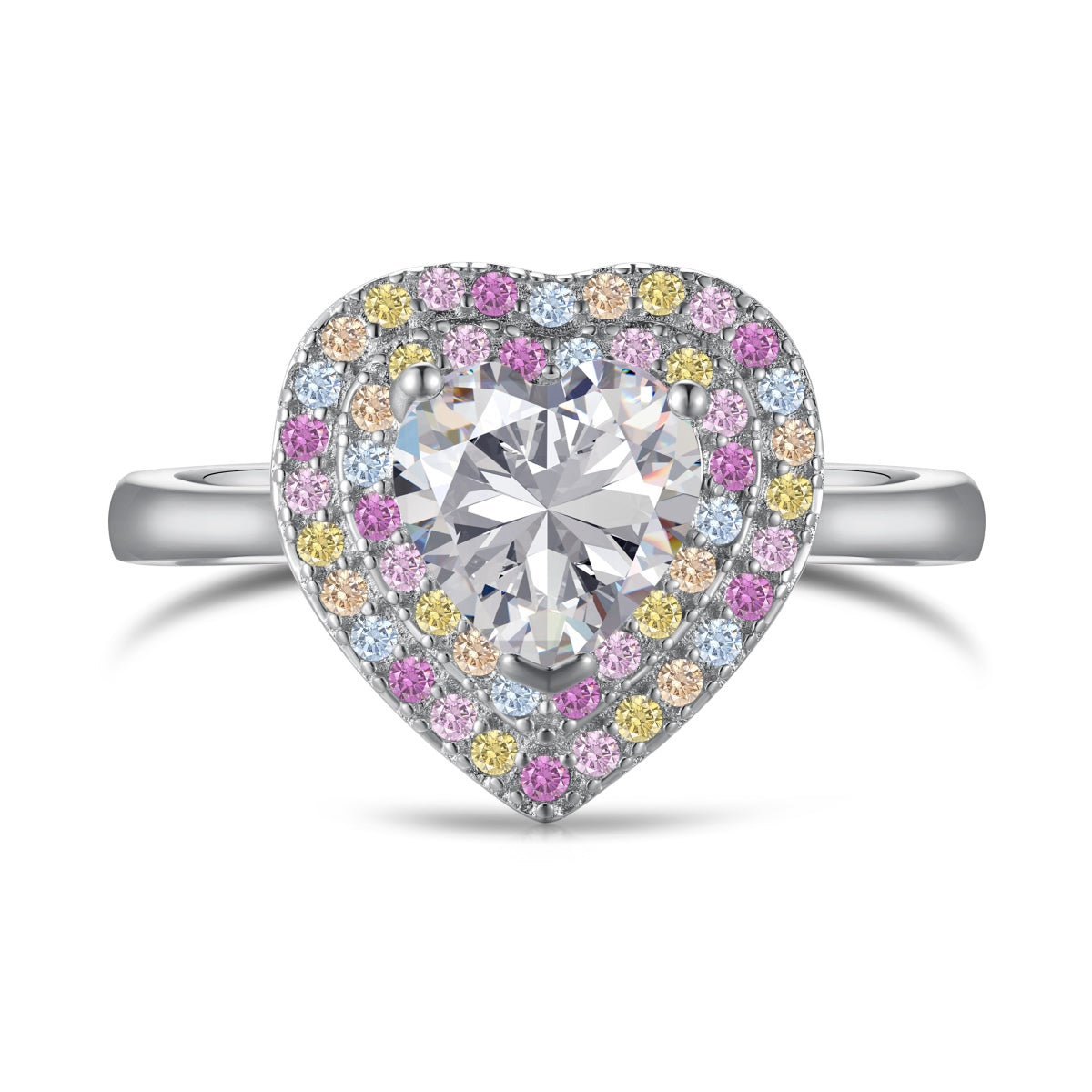 [Marin Jewelry]Delicate Ebullient Heart Shape Wedding Ring
