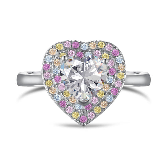 [Marin Jewelry]Delicate Ebullient Heart Shape Wedding Ring