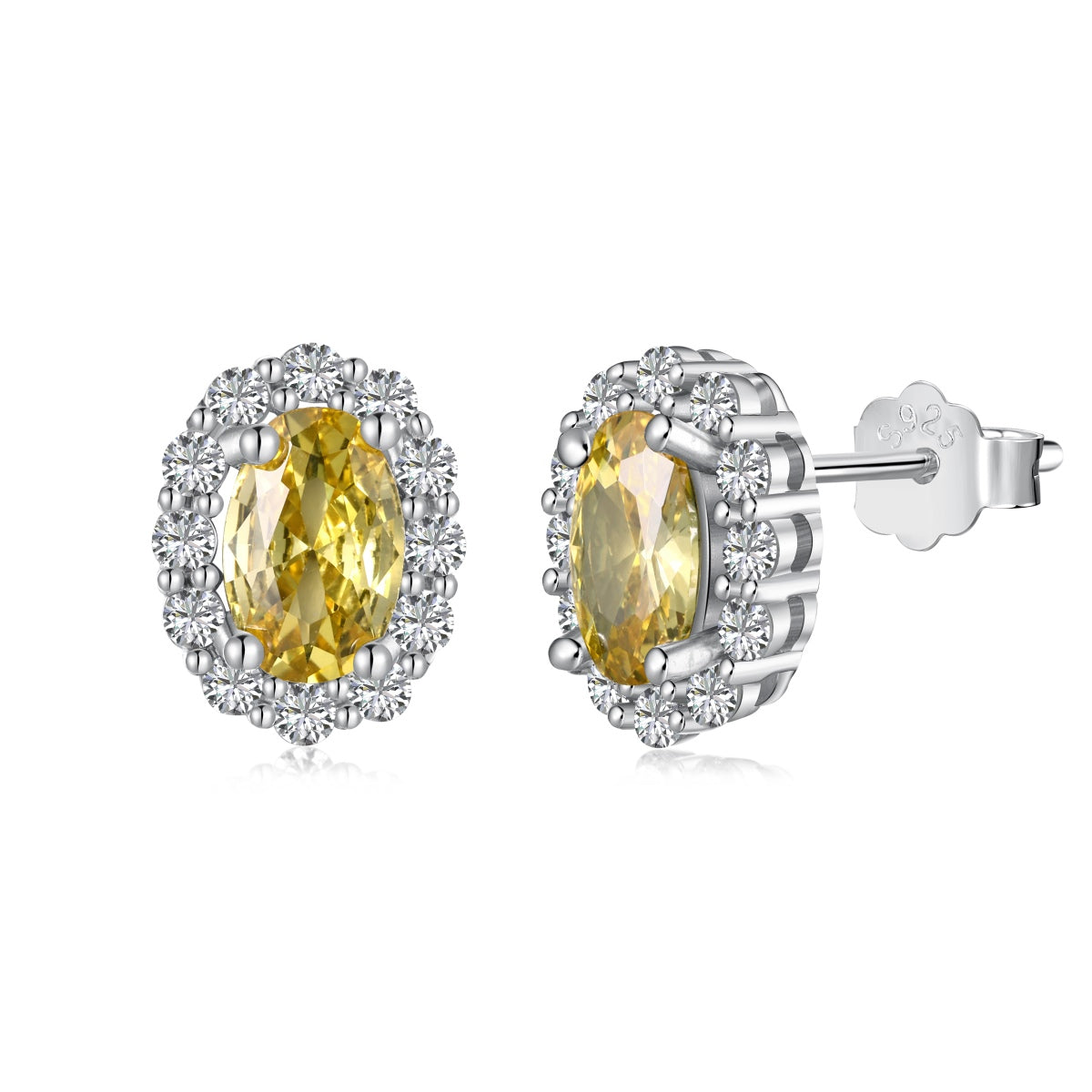 [Marin Jewelry]Delicate Unique Oval Cut Daily Earrings