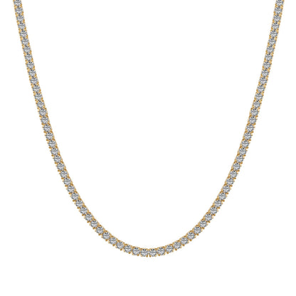 [Marin Jewelry]Delicate Round Shape Tennis Necklace