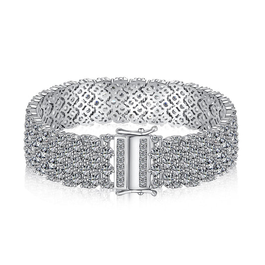 [Marin Jewelry]Ornate Elegant Round Cut Party Bracelet