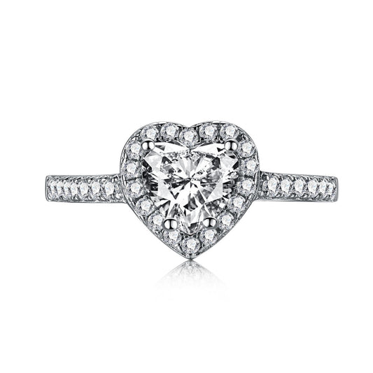[Marin Jewelry]Eternity Splashy Romantic Heart Shape Lover Ring