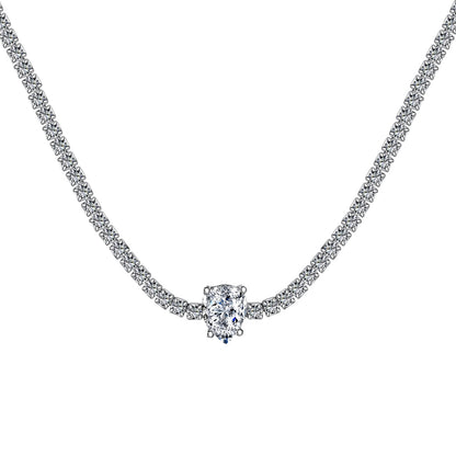 [Marin Jewelry]1.0 carat Unique Pear Cut Tennis Necklace