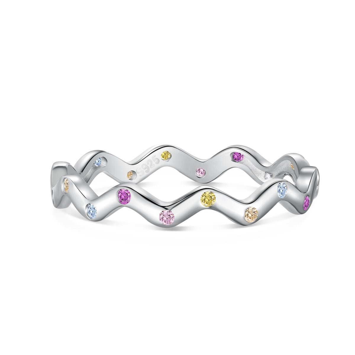 [Marin Jewelry]Ornate Vibrant Round Cut Daily Ring