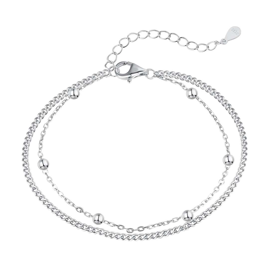 [Marin Jewelry]Delicate Bead Double Layer Bracelet