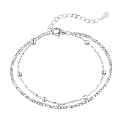 [Marin Jewelry]Delicate Bead Double Layer Bracelet