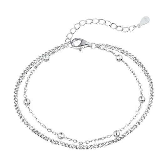 [Marin Jewelry]Delicate Bead Double Layer Bracelet
