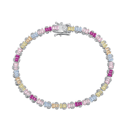 [Marin Jewelry]Delicate Colorful Emerald Cut Party Bracelet