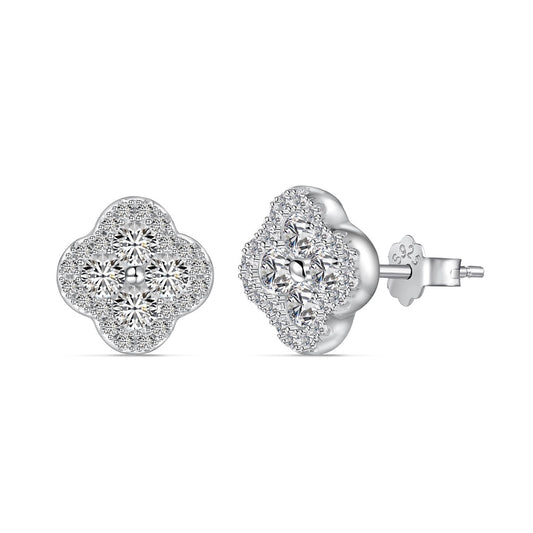 [Marin Jewelry]Four-Leaf Clover Flower Shaped Earrings