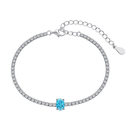 [Marin Jewelry]0.75 Carat Exquisite Oval Cut Daily Bracelet