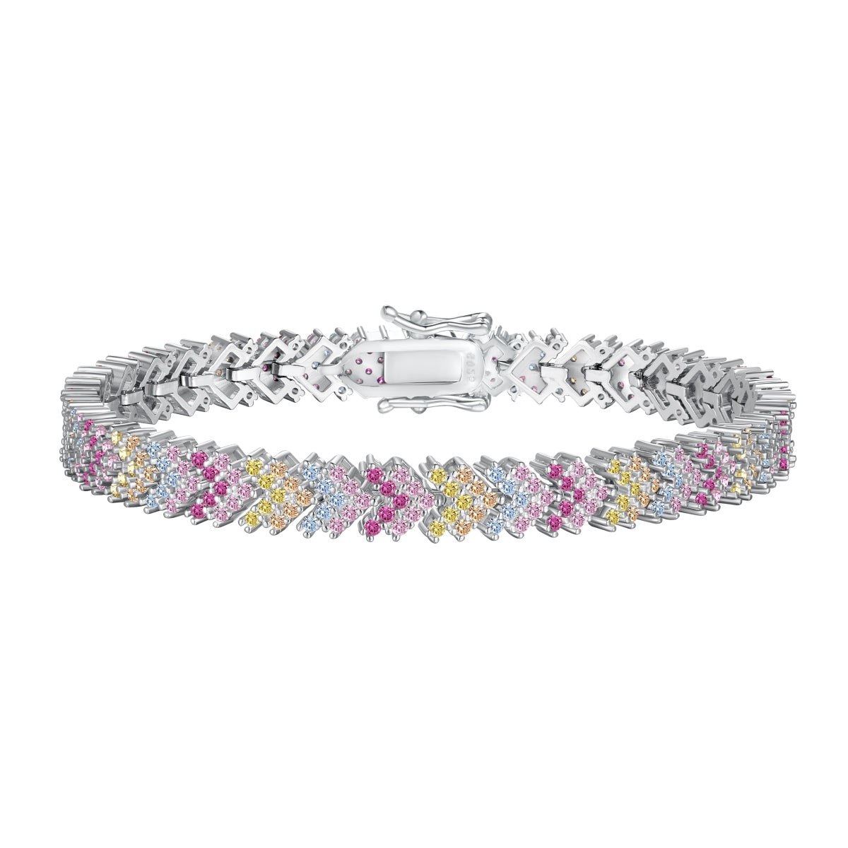 [Marin Jewelry]Ornate Sparkling Round Cut Party Bracelet