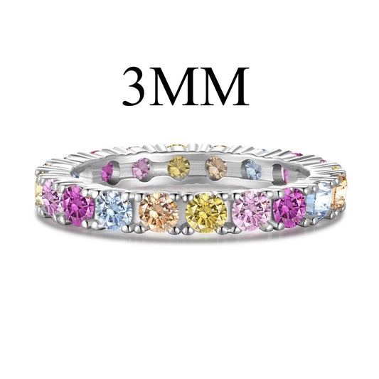 [Marin Jewelry]Dazzling Lustrous Round Cut Tennis Ring