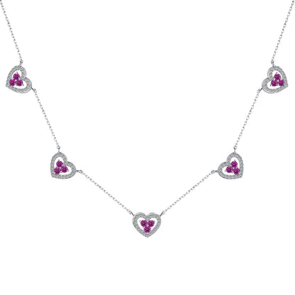 [Marin Jewelry]Sparkling Five Heart Necklace