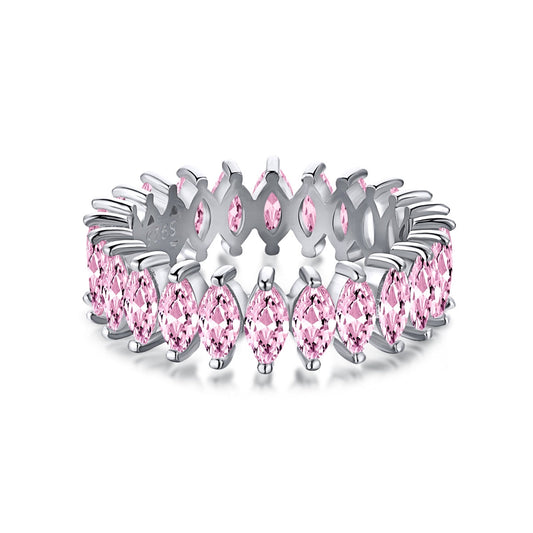 [Marin Jewelry]Gorgeous Marquise Cut Tennis Ring