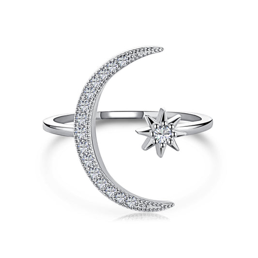 [Marin Jewelry]Eternity Moon & Star Ring