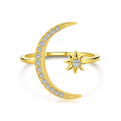 [Marin Jewelry]Eternity Moon & Star Ring