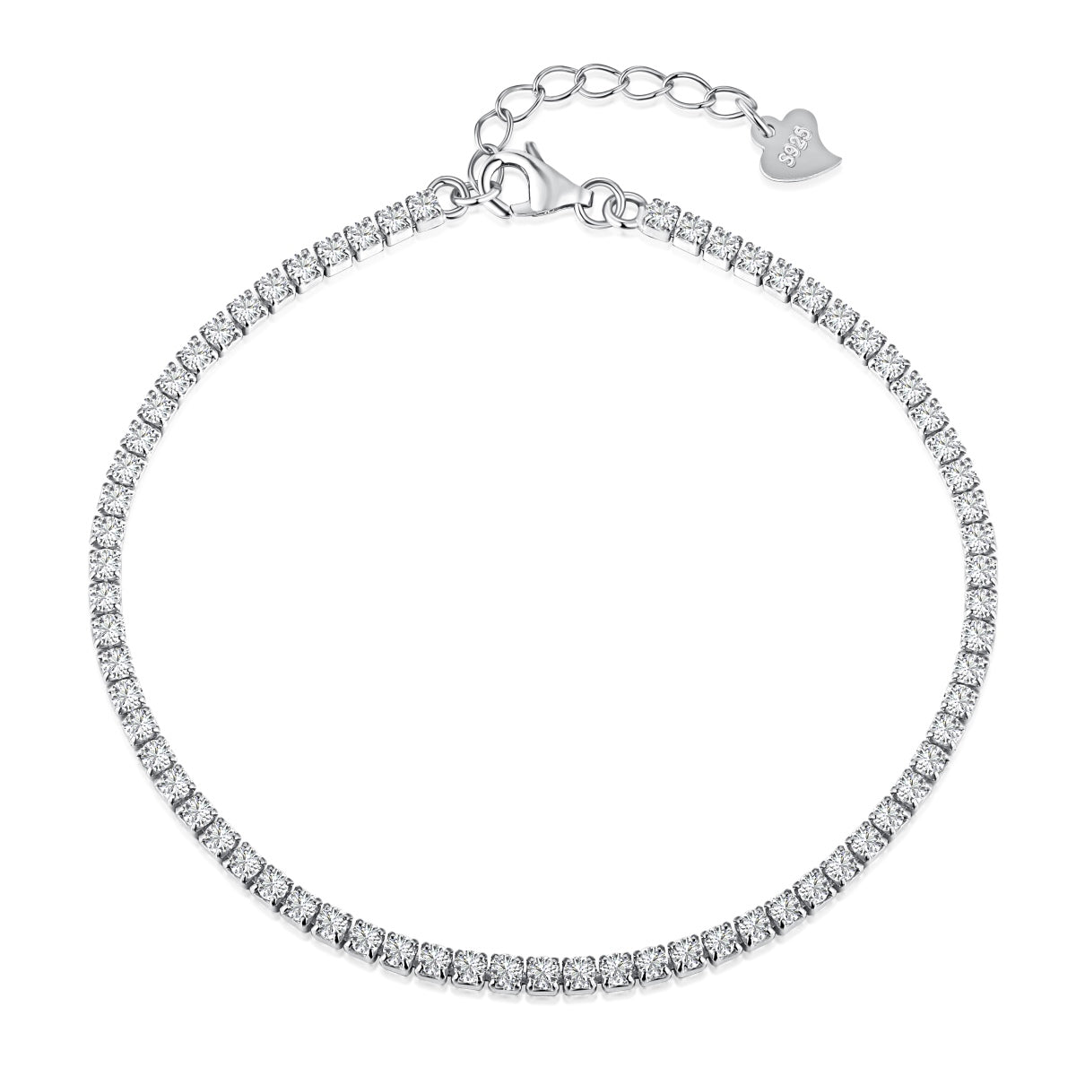 [Marin Jewelry]Radiant Shinning Princess Cut Tennis Bracelet