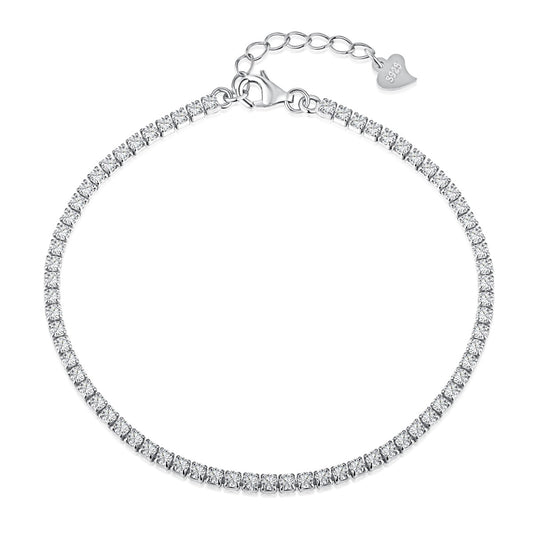 [Marin Jewelry]Radiant Shinning Princess Cut Tennis Bracelet