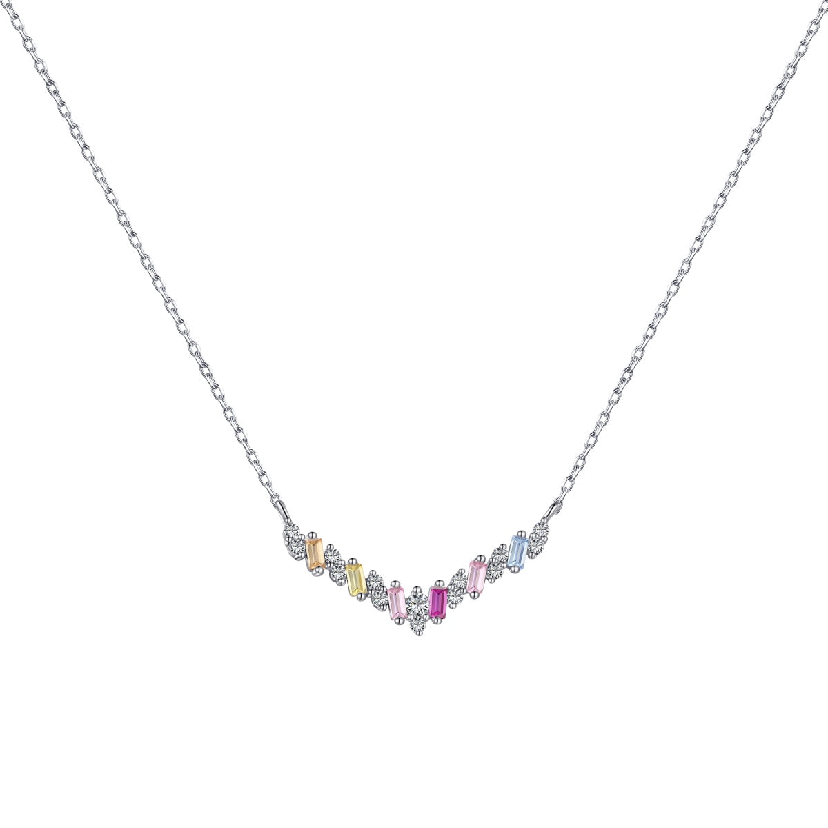 [Marin Jewelry]Dazzling Rainbow Necklace