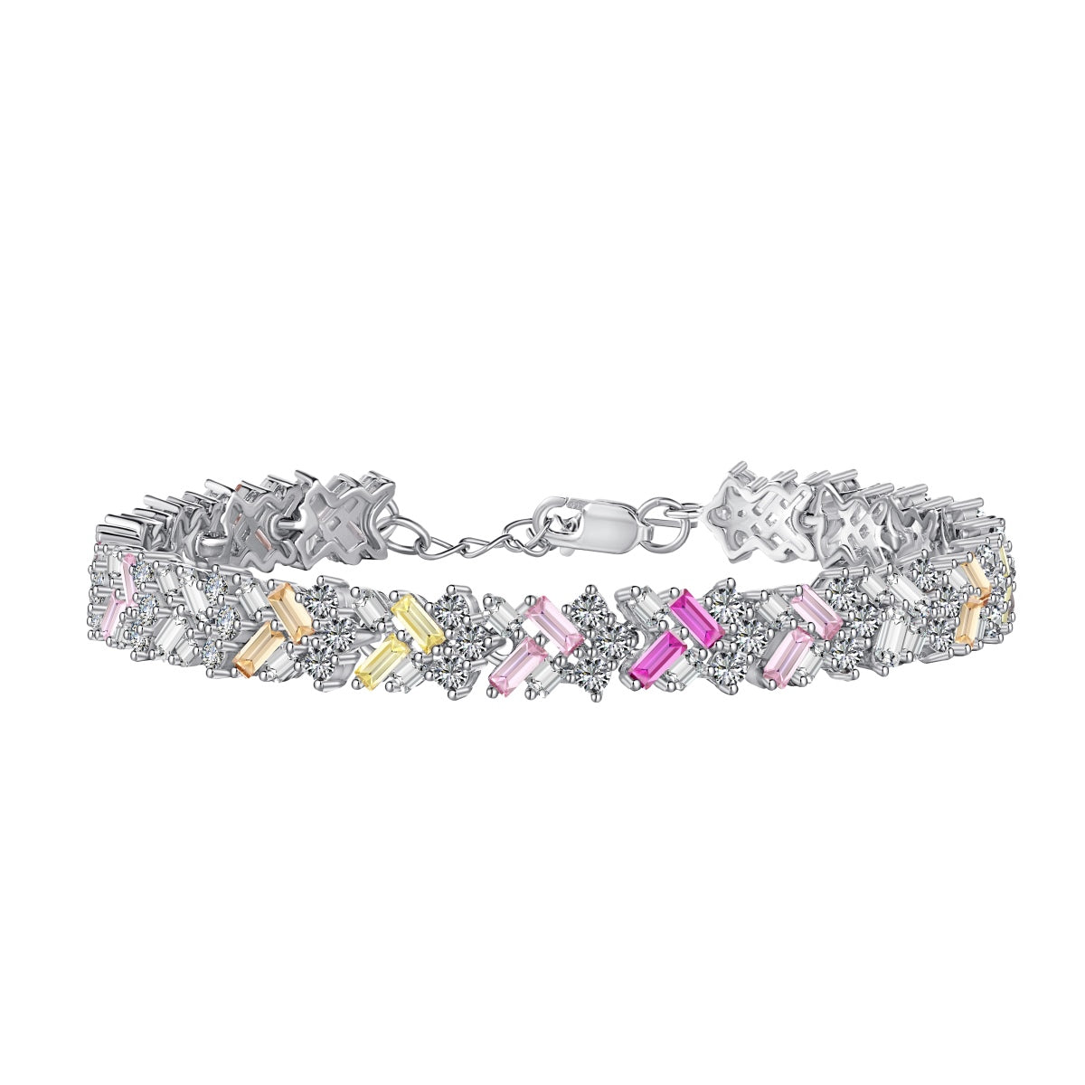 [Marin Jewelry]Dazzling Unique Multi Shape Daily Bracelet