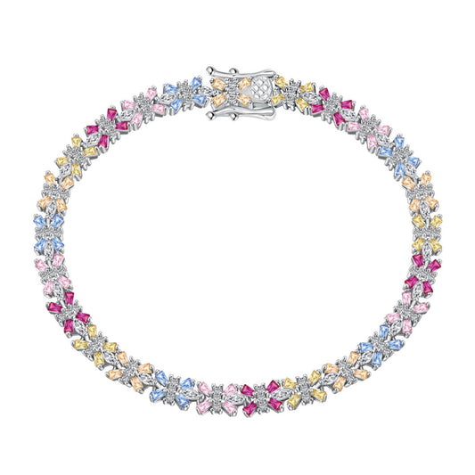 [Marin Jewelry]Radiant Colorful Emerald Cut Party Bracelet